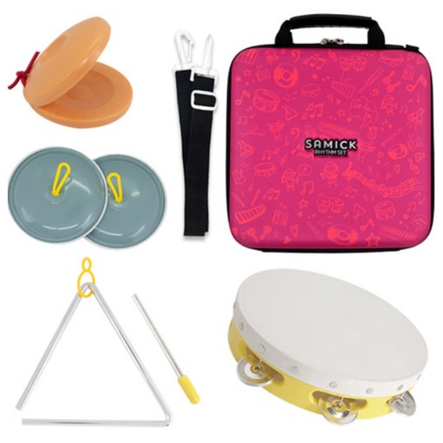 삼익악기 에바폼 케이스 탬버린 심벌즈 캐스터네츠 트라이앵글 리듬세트 NSR-E32, 0 PINK (핑크), 1개 22,990원