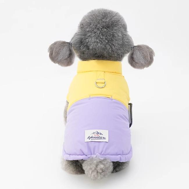 준성펫 투톤 벨크로 강아지 패딩 조끼 하네스 애견 겨울 옷 아우터 소형견 중형견 반려견 의류, 1개, 옐로우 47,700원