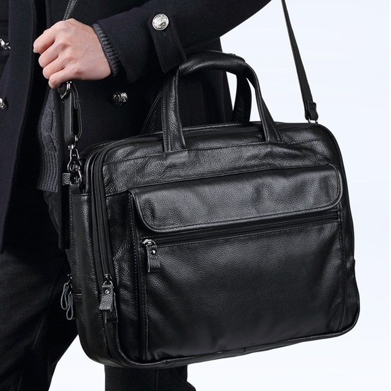 Mimi Market 천연소가죽 서류가방 부드러운 가죽 대용량 노트북가방 15.6인치 PH9912 109,000원