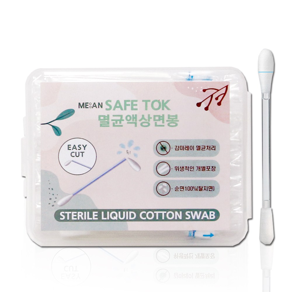 ME:AN 세이프톡 멸균액상면봉 액상면봉 멸균면봉 소독면봉 항균면봉, 1개, 60개입 5,500원