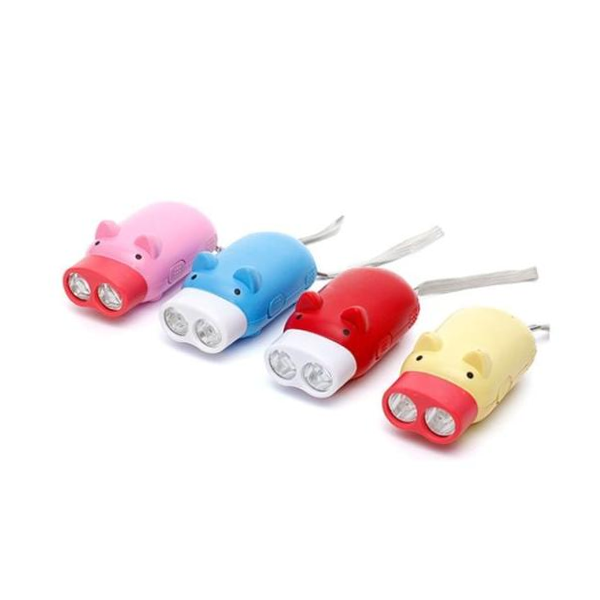 캠핑렌턴 2구 복돼지 자가발전 후레쉬캠핑용 인쇄판촉 손전등 6,100원