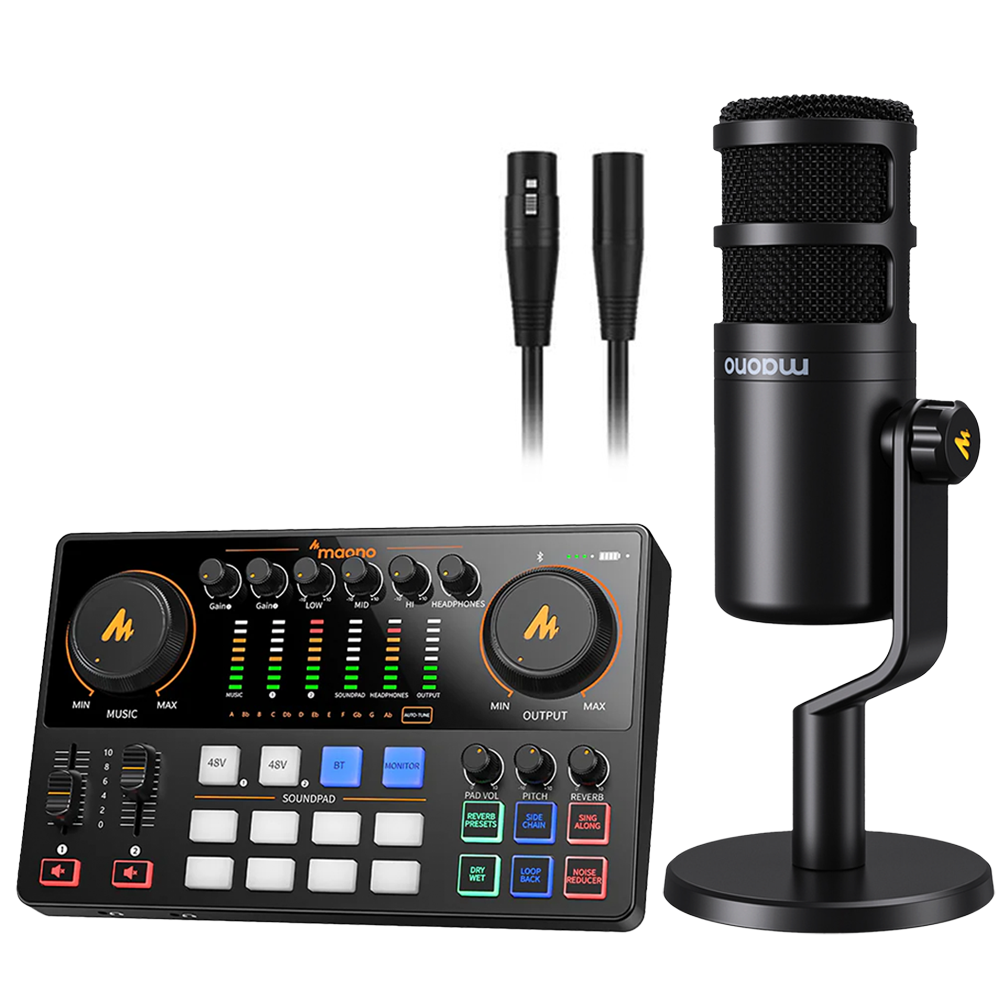 마오노 캐스터 AME2 Gen2 + PD100 스트리밍 오디오 믹서 휴대용 블루투스 인터페이스 XLR 다이나믹 마이크 스탠드 패키지 239,000원