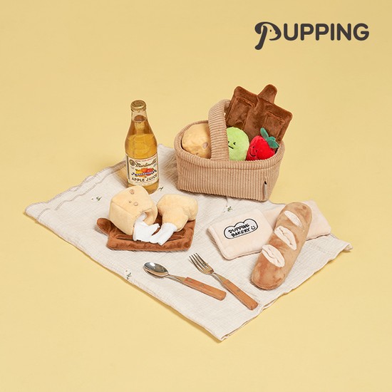 퍼핑 강아지 노즈워크장난감 피크닉 바게트 세트 49,900원