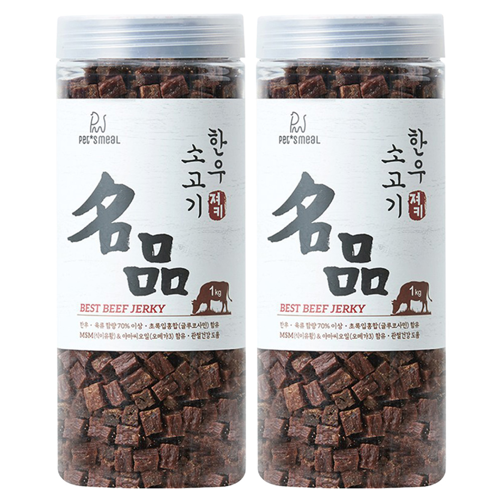 펫클럽 강아지 펫츠밀 한우 져키, 소고기, 1kg, 2개 31,740원