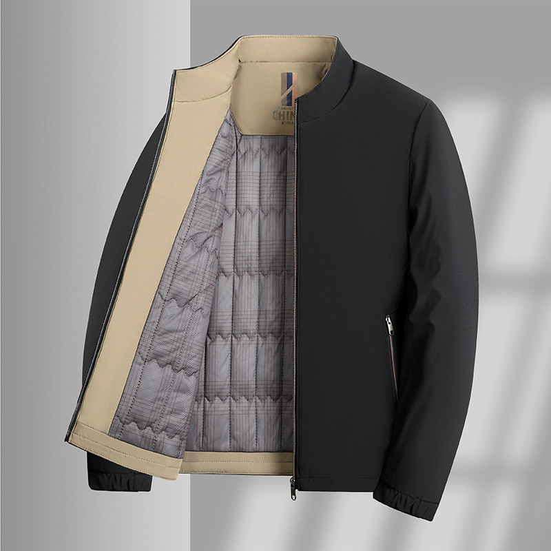 STYLE DR 가을 겨울 도톰한 칼라 재킷 중장년 캐주얼 고급 행정 보온 집업 남성 재킷 코트 25,800원