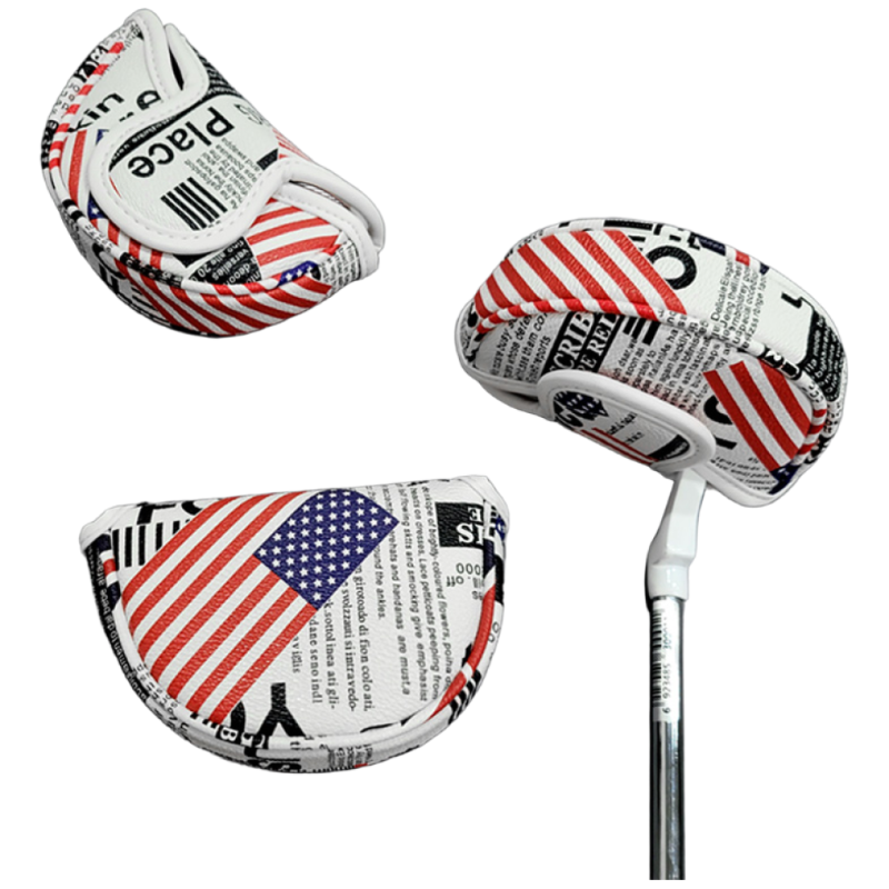 골프채 퍼터 커버 소형 하프 말렛형 반달 헤드커버 마그넷 자석 잠금, 우스터, 1개 24,000원
