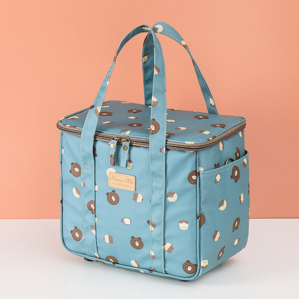 한성 크로스끈 브라운베어-다크블루 보온보냉 가방 이유식 18,900원