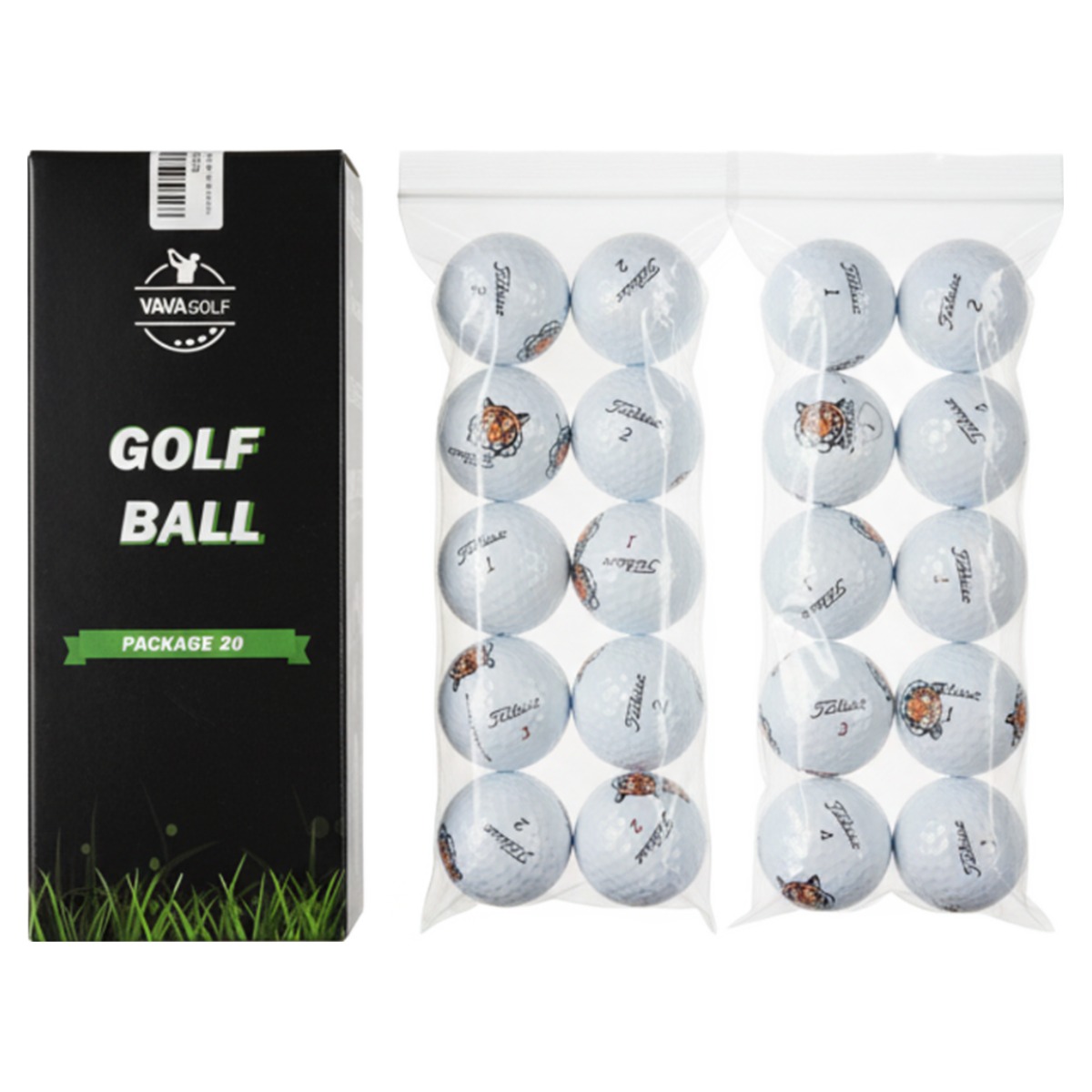 타이틀리스트 로스트볼 인쇄볼 20알 A A+급 패키지, 1개, 화이트, 20개입 32,000원