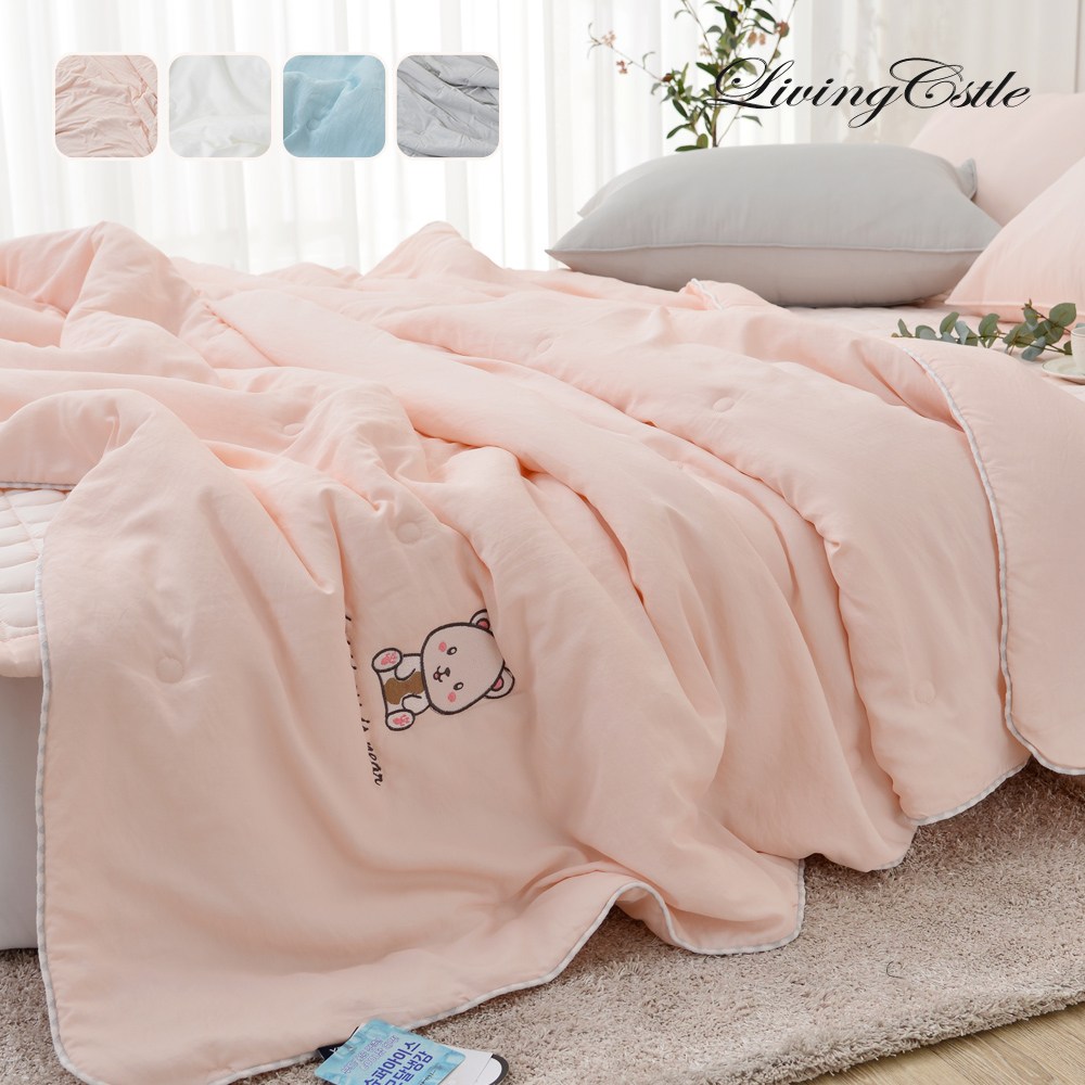 국산 리빙캐슬 냉감 모달 쿨베어몽 누빔이불 73,800원