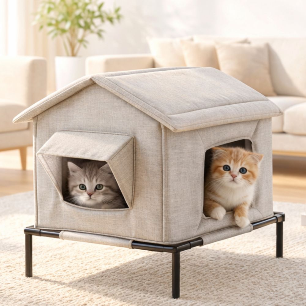 엠레이스펫 온냥집 방수 방풍 실내외겸용 고양이 하우스, 1개, 그레이 29,900원