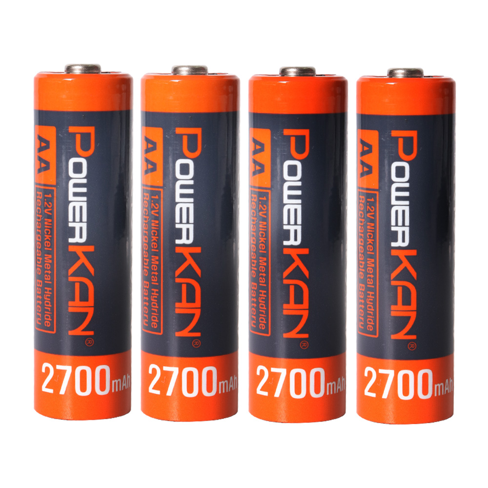 POWERKAN 고용량  AA 충전지 니켈수소 1.2V Ni-MH 2700mAh  건전지 수납케이스 포함 10,860원