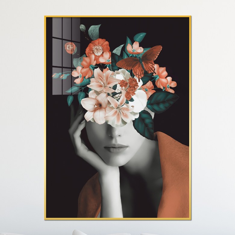 아트블루 꽃의 여인 인물 추상화 북유럽 감성 그림 인테리어 액자, 2_꽃의 여인 D 82,850원