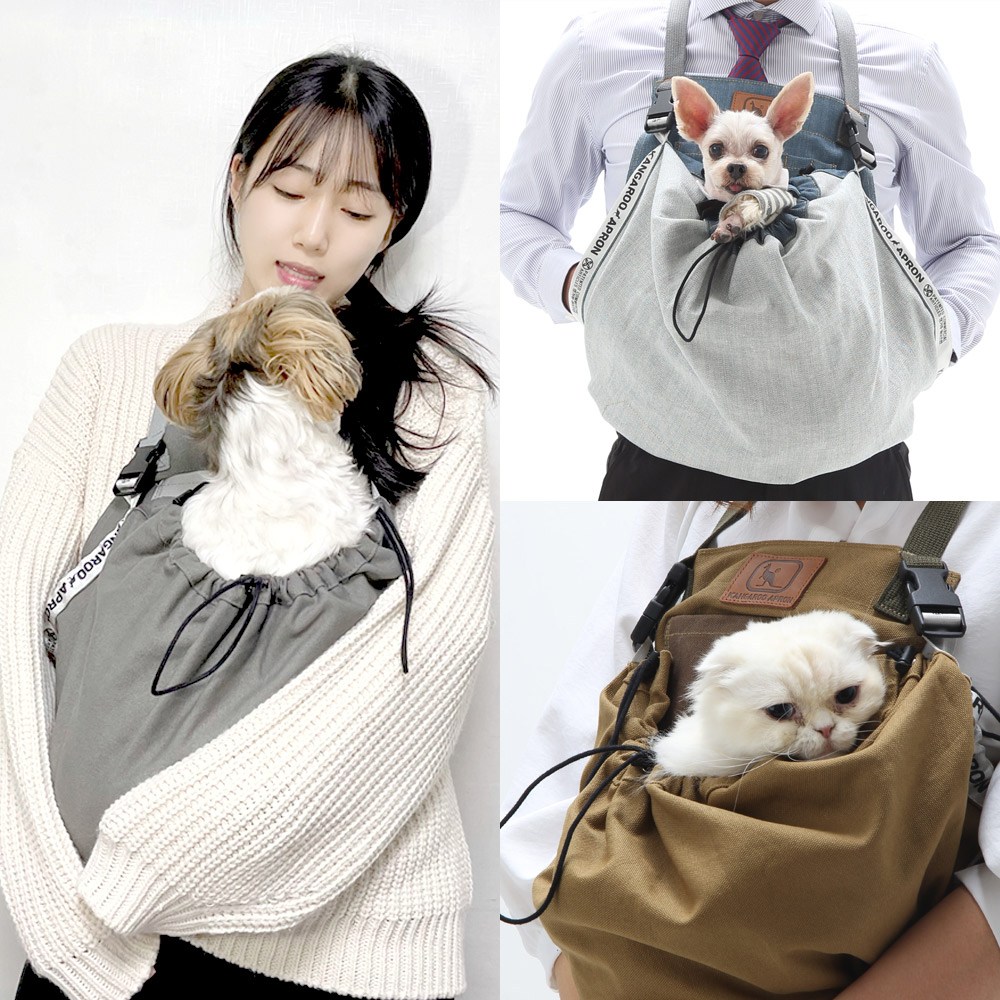 [특허인증] 반려동물과의 정서교감 스킨쉽백 강아지앞치마 분리불안 스트레스 첫입양 장거리 이동필수품 국내산 수제슬링백 79,000원