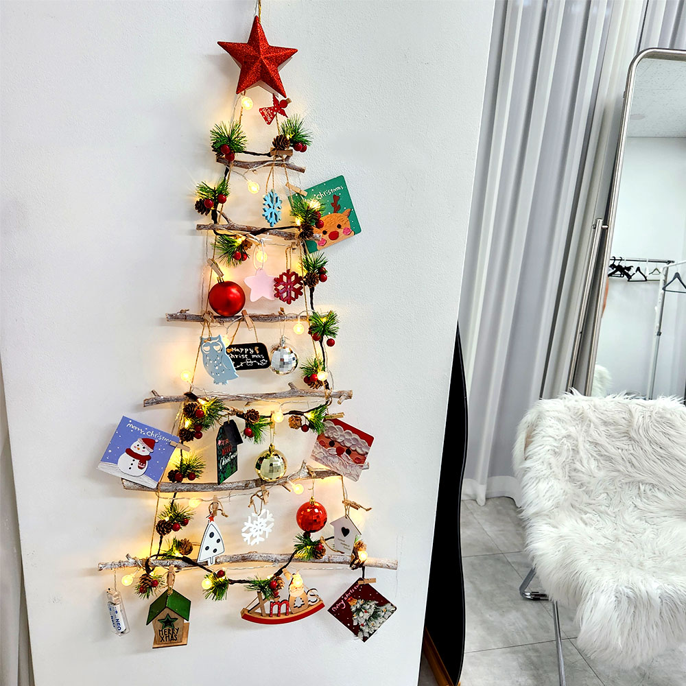 제이토리 크리스마스 나무 벽트리 조명 앵두전구 풀세트 6단 창문 벽 행잉 꾸미기 36,800원