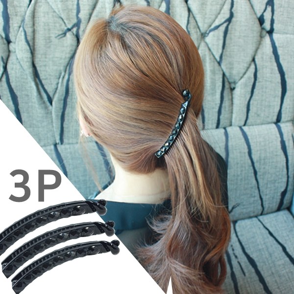 레인걸 호마이카 슬림 큐빅 머리핀 바나나핀 3종세트 13,900원