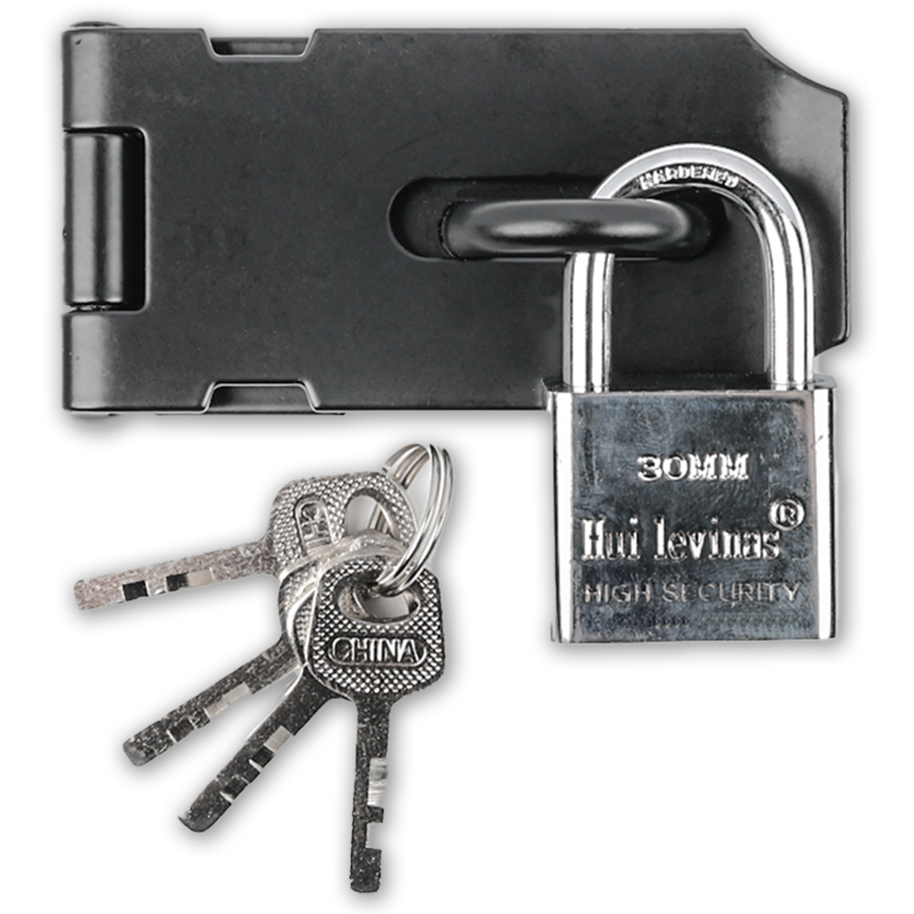 잔대리 자물쇠 경첩 세트 걸고리 블랙, 1개 9,800원