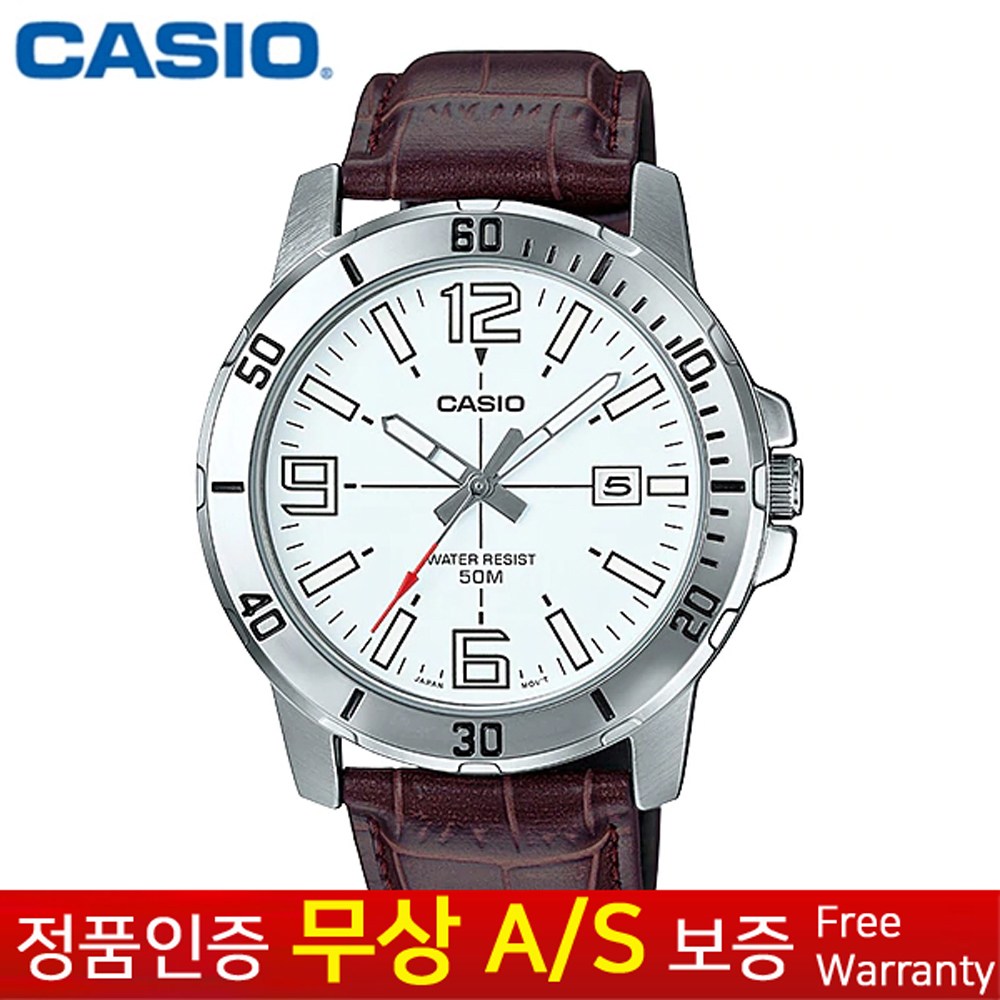 (카시오) CASIO 정품보증 남성남자학생클래식정장 가죽밴드손목시계 MTP-VD01L-7B 59,800원