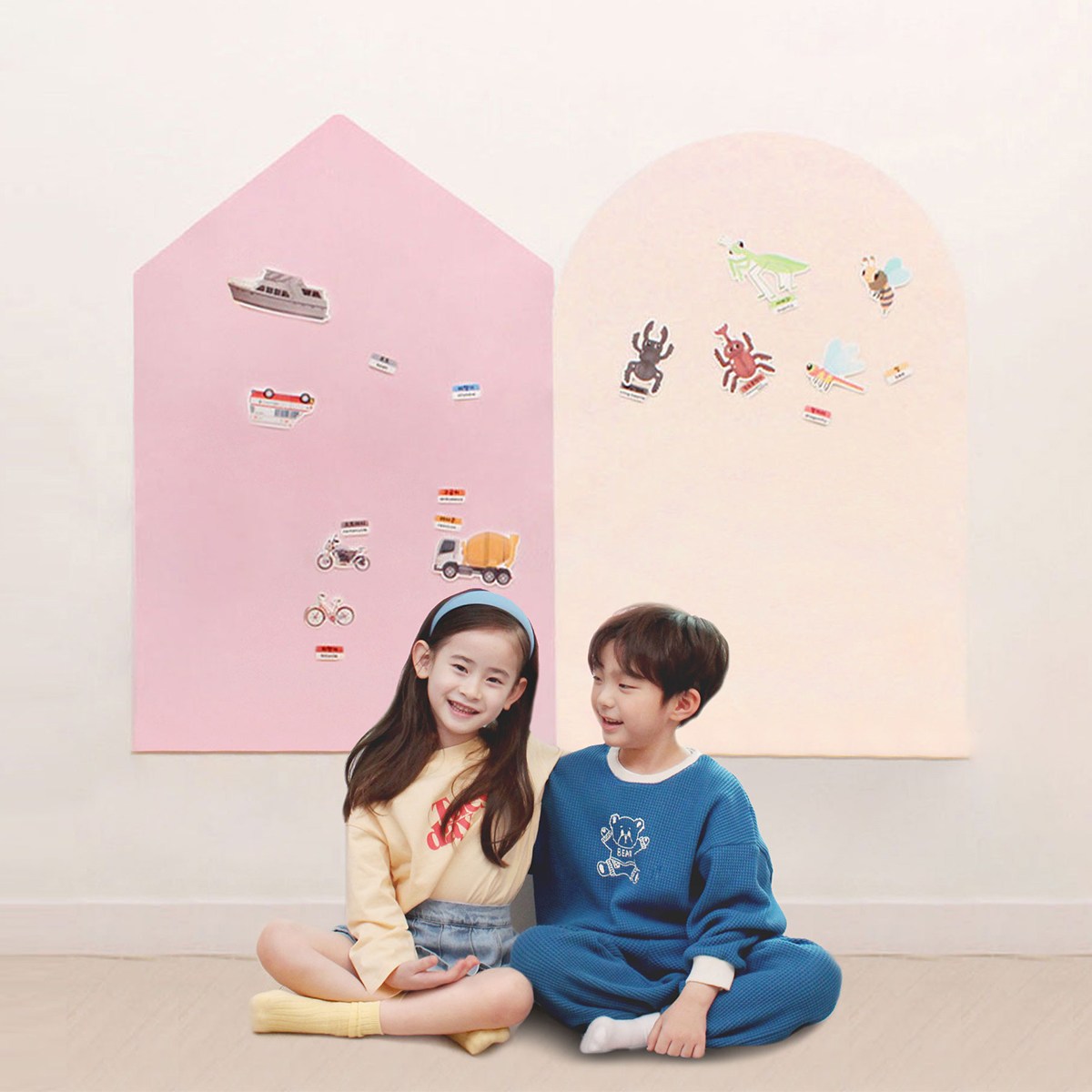 키룸 붙이는 화이트보드 유아자석칠판 실크벽지용 부착타입, 아이보리 20,000원