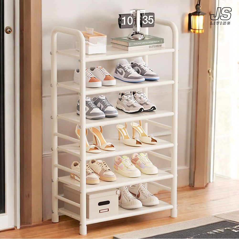 JS리빙 베레타 아파트 좁은 현관 신발장 정리대 6단 인테리어 신발 선반 철제 가정용 매장 운동화 슬리퍼 진열대 슈즈랙 와이드 원룸 틈새 @JSLCOMPANY-BERETA65412 27,800원