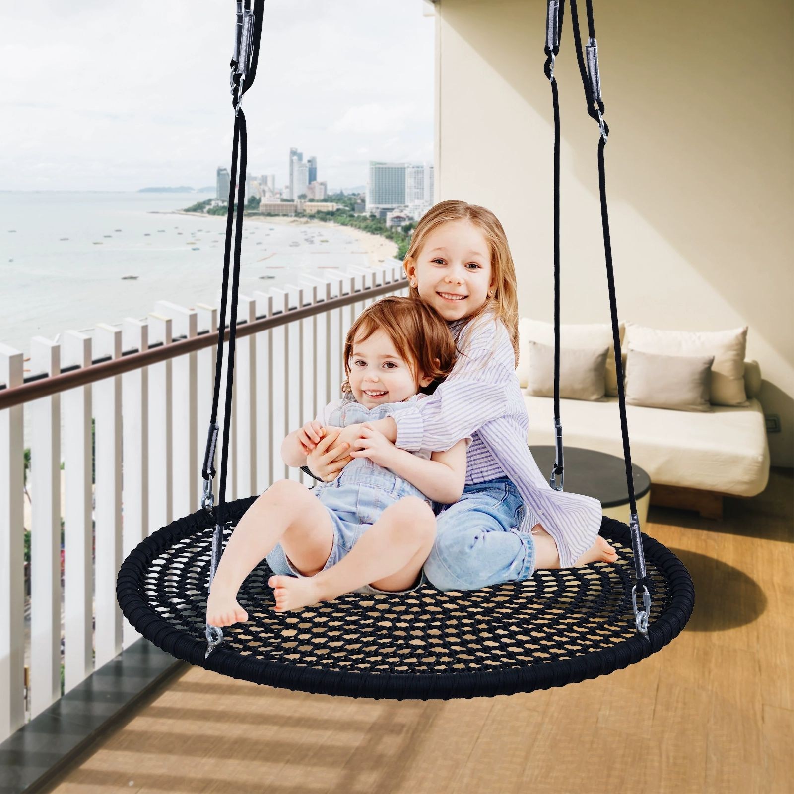 원형그네 그물 해먹 캠핑 흔들 침대 테라스 정원 카페 놀이터 행잉 흔들의자 73,000원