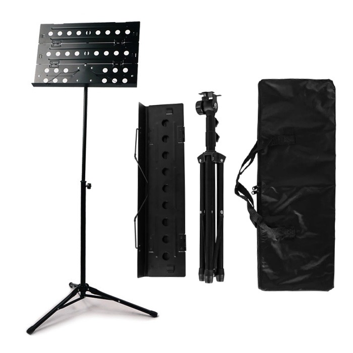 더뮤직 / 3단 높이조절 접이식 휴대용 보면대+가방 (T-GP-008B) / 악기소품, 1개 17,900원