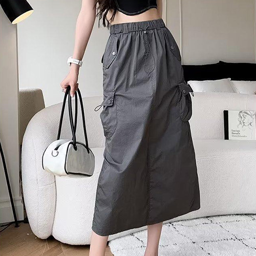 메이스 여성 허리 밴딩 롱 카고 스커트 21,750원