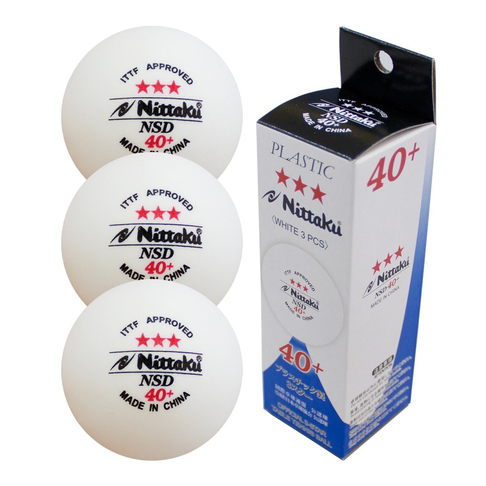 닛타쿠 NSD 3스타 시합구 3개입 플라스틱 탁구공, 화이트, 3개입, 1개 6,990원