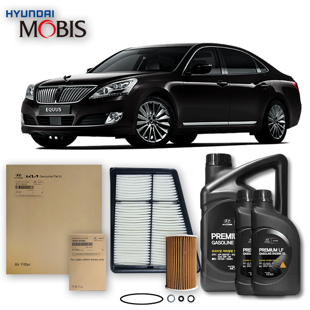 신형 에쿠스 VI 3.8 GDI전용 가솔린 13-15년식 순정엔진오일 3종세트 118,100원