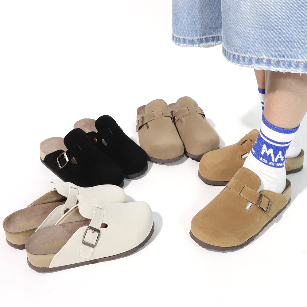 로버 4cm 키높이 남자 여자 사계절 보스턴 플레인 뮬 스웨이트 버캔 슬리퍼 30,500원