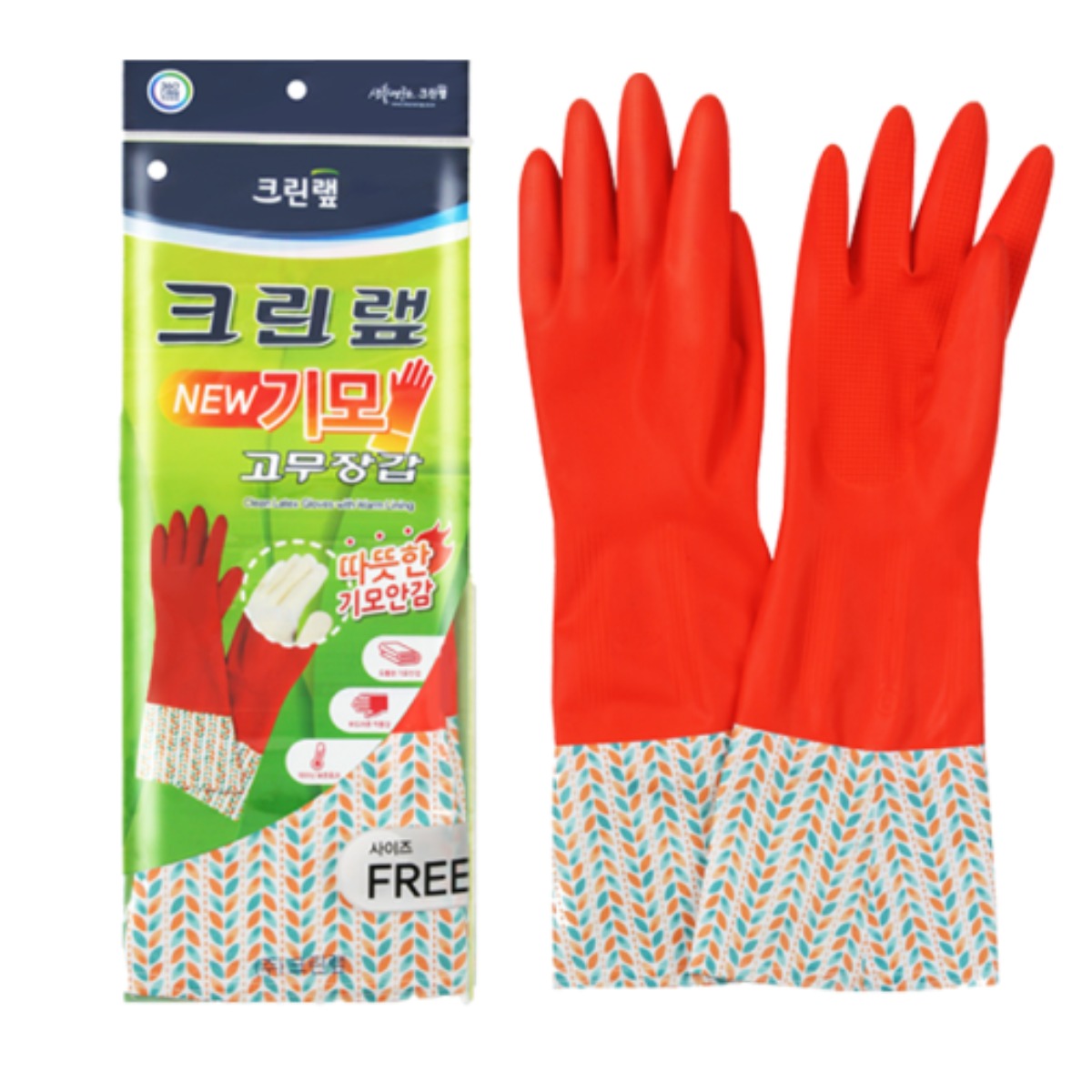 크린랩 기모 고무장갑 겨울고무장갑 방한장갑 기모장갑 토시고무장갑 15,900원