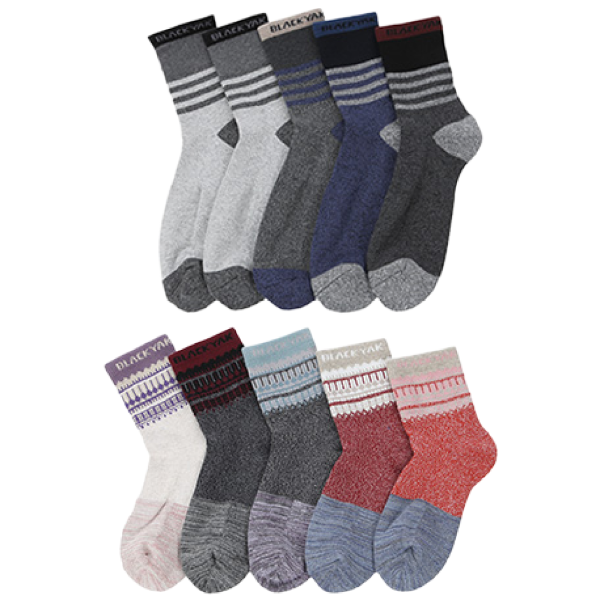 BLACK YAK 블랙야크 남녀 아웃도어 등산 양말 5족 19,900원