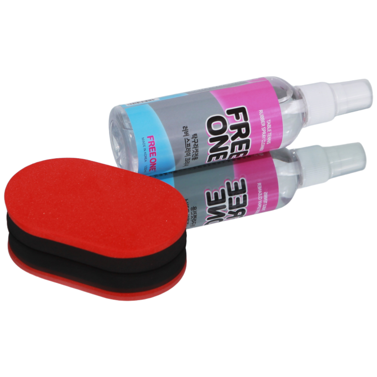 프리원 탁구 러버 크리너 스프레이형 세정제+라텍스 스펀지 세트 7,500원