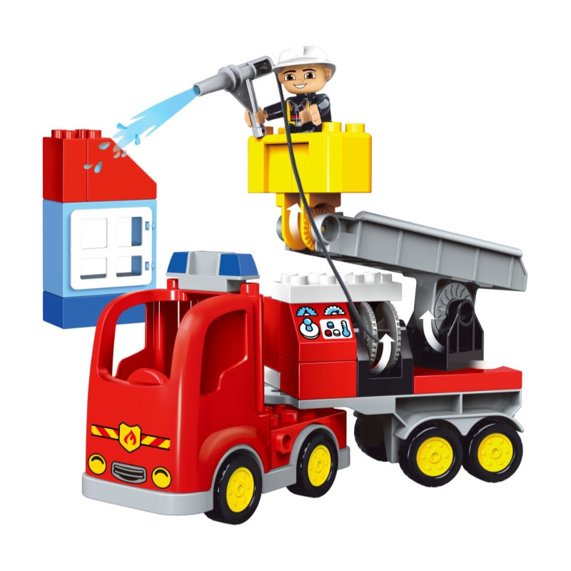 블록피아 키드두 블록 소방트럭 소방차 듀플로 호환 유아 블럭, 1개, 현재가 22,640원