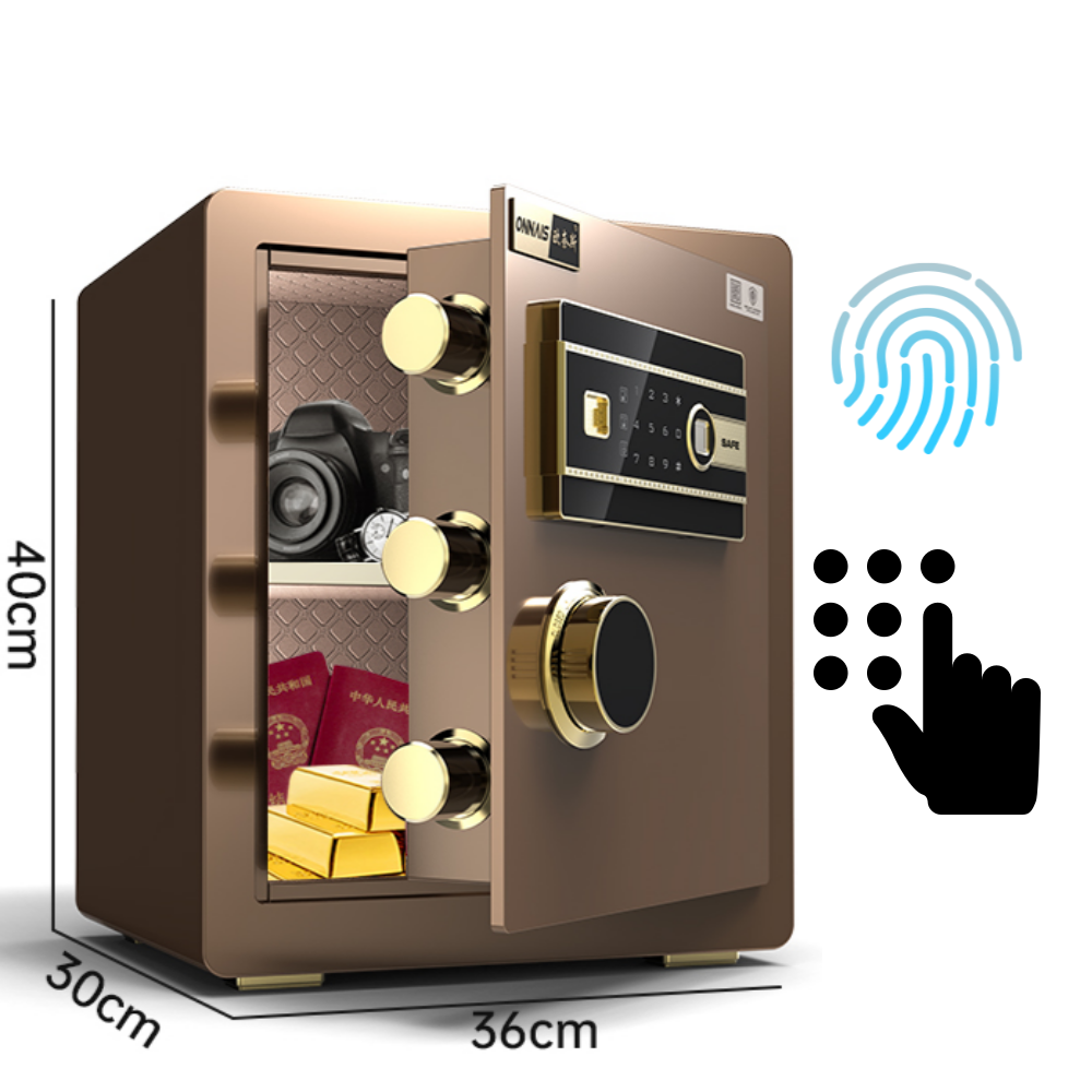 쉴드가드 튼튼한 가정용 금고 지문인식 비밀번호 이중보안 소형 ~ 대형, 브라운 170,900원