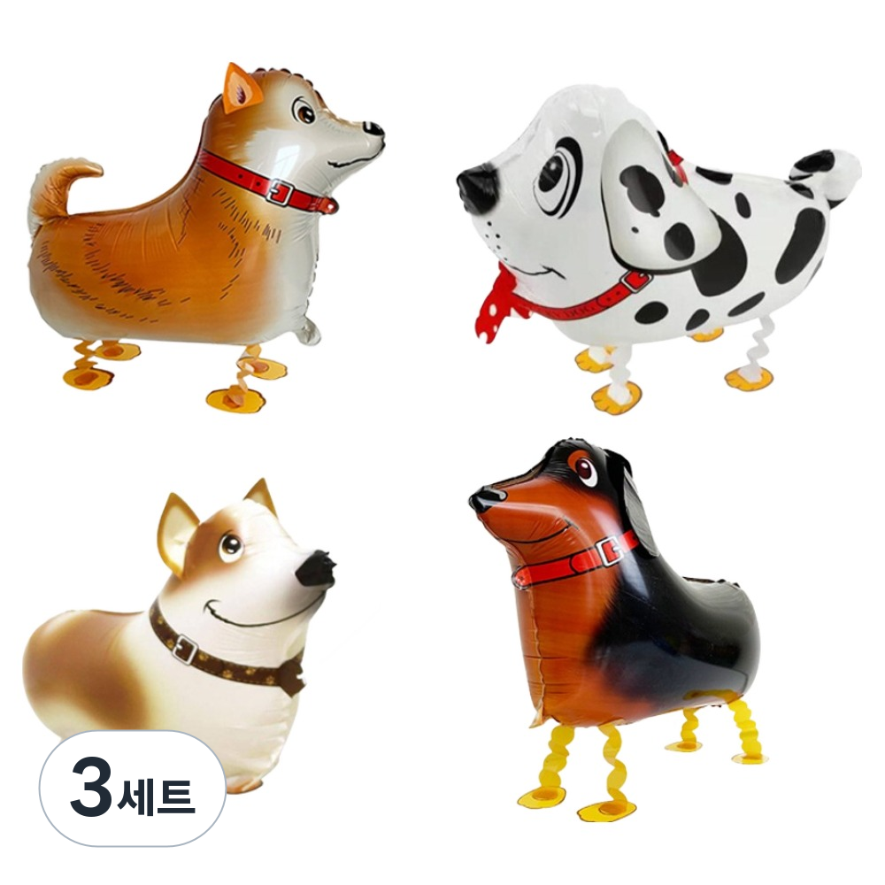 문구담 은박 동물 파티 풍선 4종 세트, 랜덤발송, 3세트 23,430원