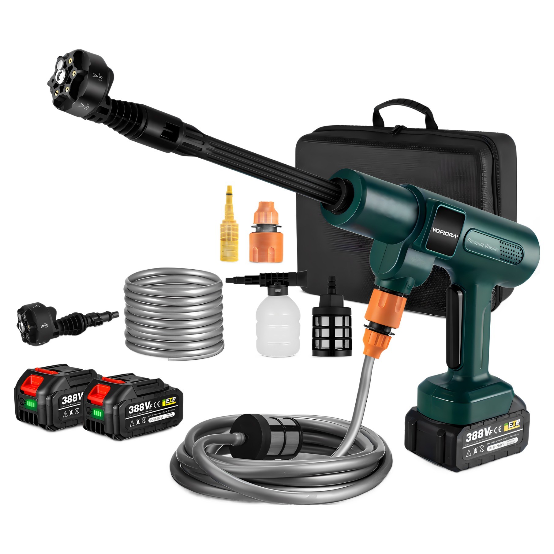 [국내배송]YOFIDRA 무선 고압세차기 고압세척기 휴대용 세차기 3500W 풀세트 글로벌브랜드 81,000원