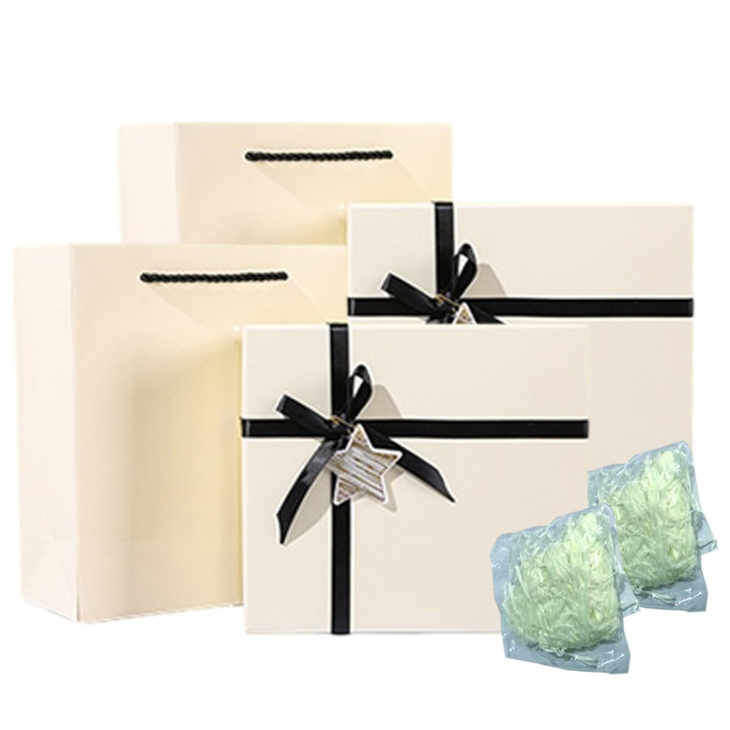 하스몰 고급 심플 기프트 선물박스 쇼핑백+종이쿠션 세트, 현재가 11,400원