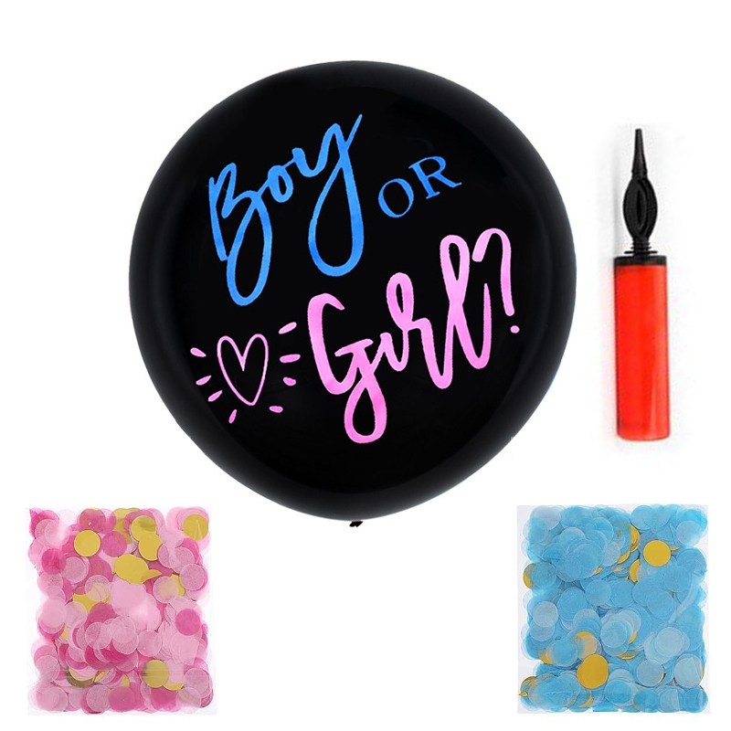 올리브파티 젠더리빌 풍선 세트 성별 확인 이벤트 베이비샤워 파티용품, 1개, 슬림세트+손펌프 8,900원