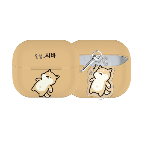 실버벨 귀염뽀짝 시즌3 버즈라이브/버즈3/버즈3프로 하드 케이스 +아크릴 키링 세트, 인생시바, 버즈3/버즈3프로(공용), 1개 18,500원