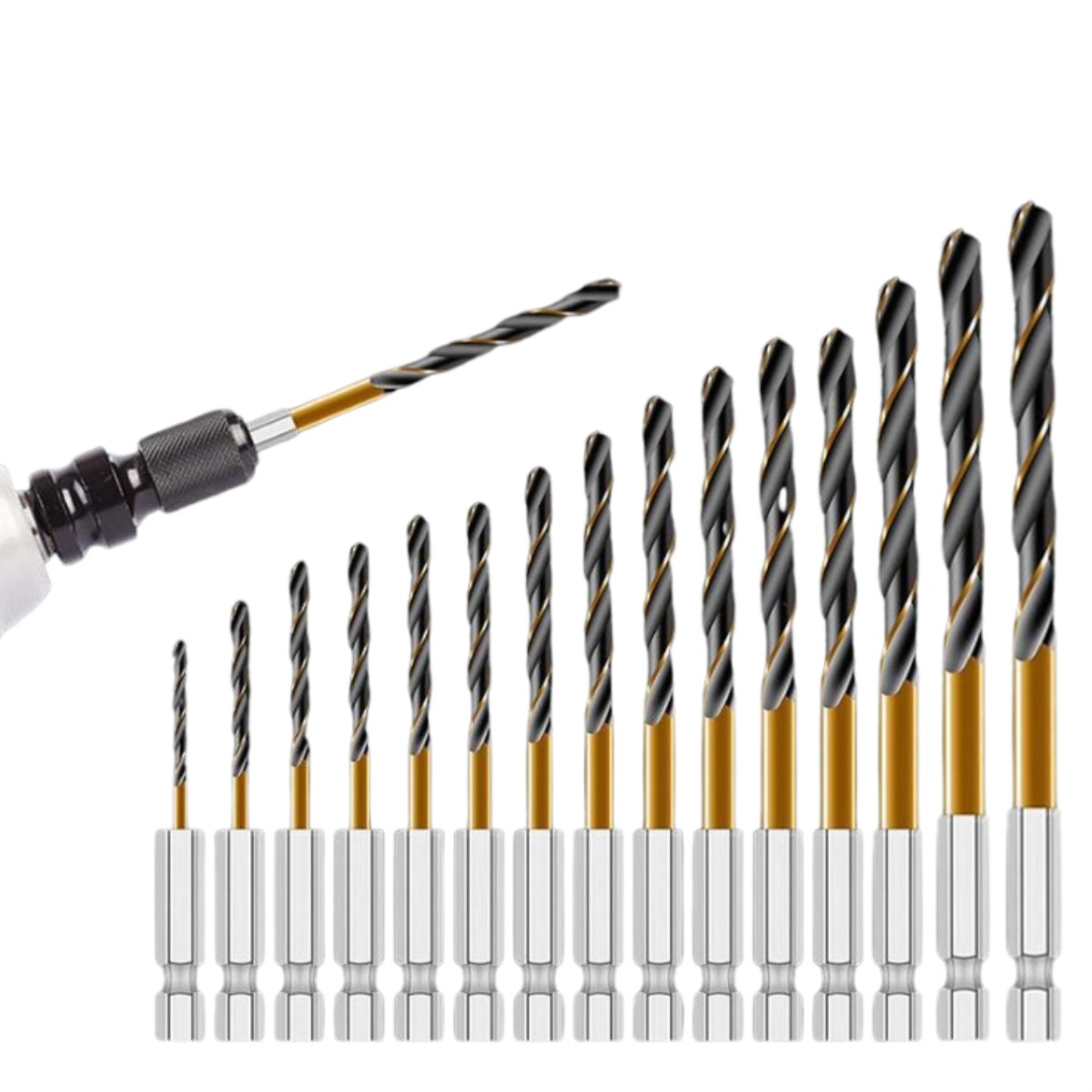 Tinduo 6각 생크 코발트 스테인리스 드릴비트 1.5MM-6.5MM 15P 세트 12,300원