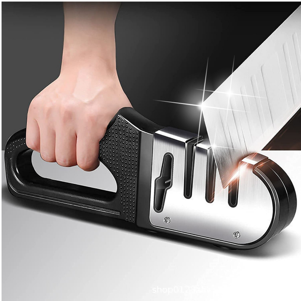 리앤느 다이아 칼갈이 가정용 4in1멀티 칼 가위 연마기, 1개, 블랙 13,000원