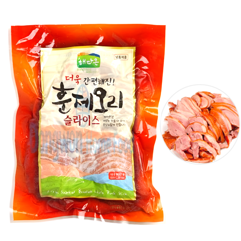 해다온 훈제오리 통오리 슬라이스 업소용 냉동 4kg (800g x 5팩) 51,600원