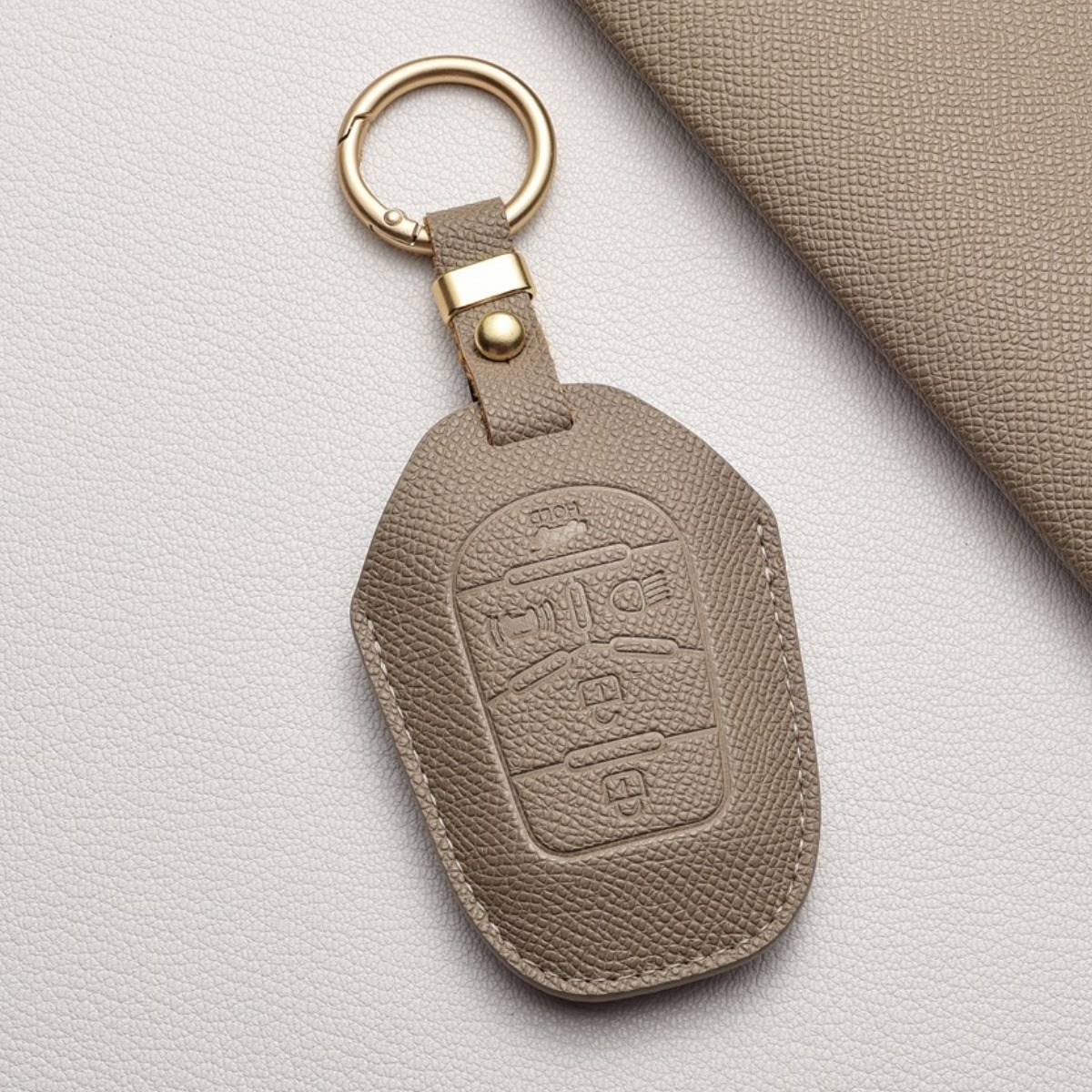 쌍용 B타입 뉴액티언 올뉴 G4 렉스턴 5버튼 스마트키 전용 천연 소가죽 키케이스, 쌍용 B 타입, 에토프그레이 15,400원