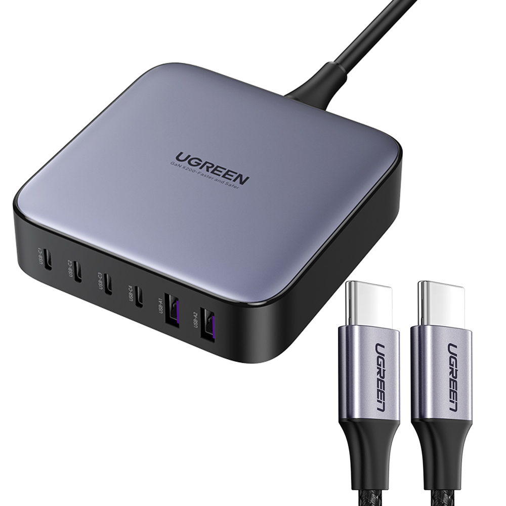 유그린 넥소드 6포트 200W GaN PD 고속충전기, 1개, 혼합색상 109,000원