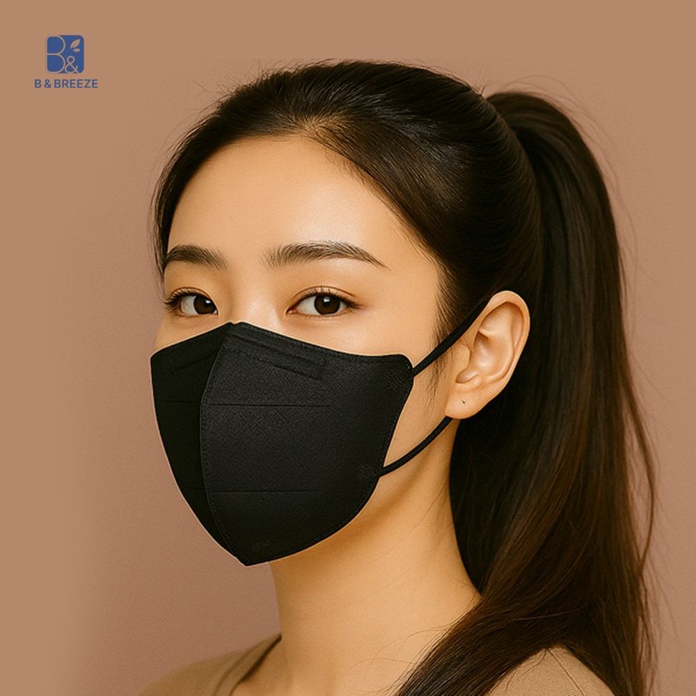 비앤브리즈 새부리형 KF94 마스크 국산 대형 숨쉬기 편한 마스크, 퓨어블랙 대형, 1개, 50매 11,000원