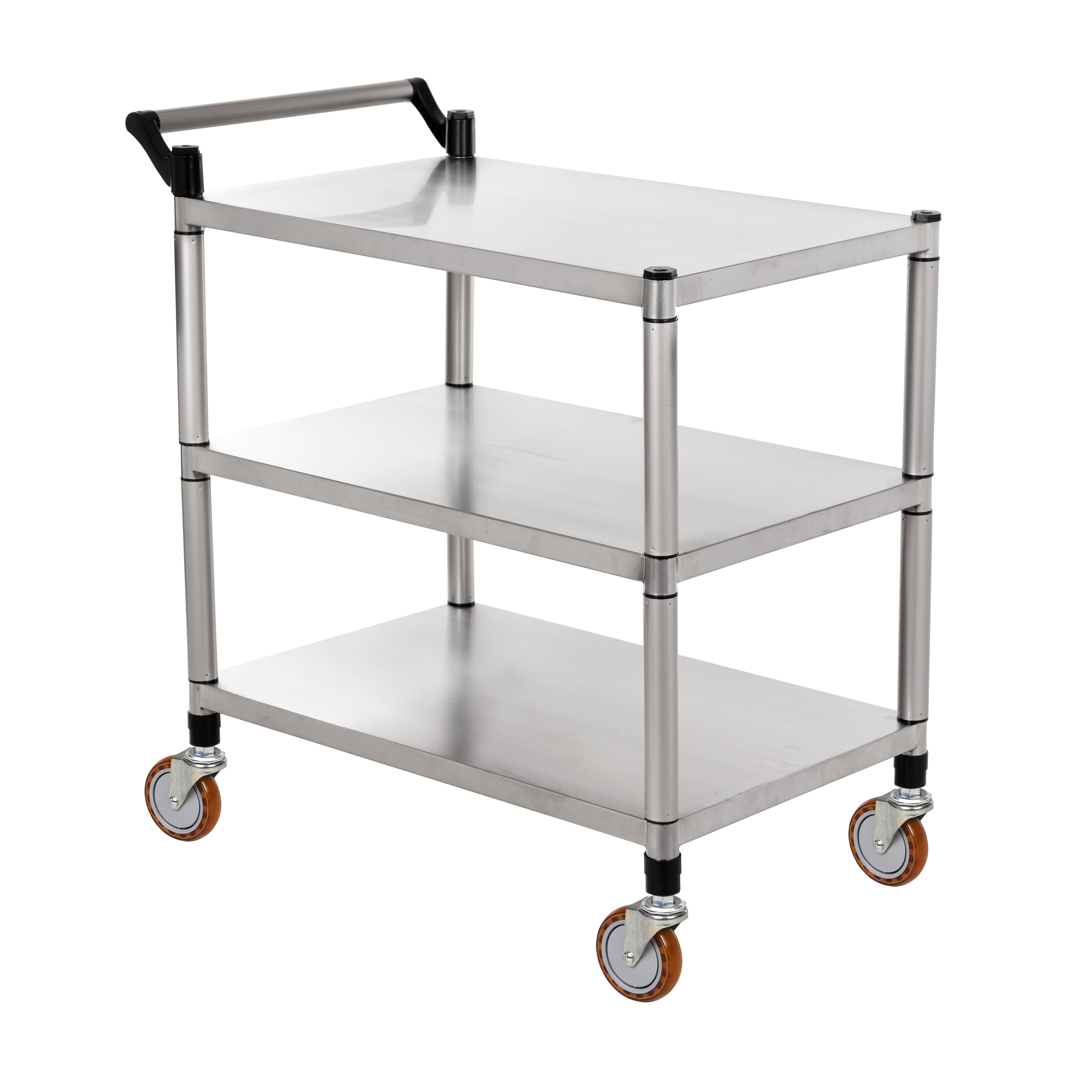 티렉스캐스터 3단 중형 국산 SUS304 스텐 서빙카트 식당카트 운반카트 웨건 식당용 업소용 병원용 3분조립카트, 1개, SUS304 스텐 193,200원