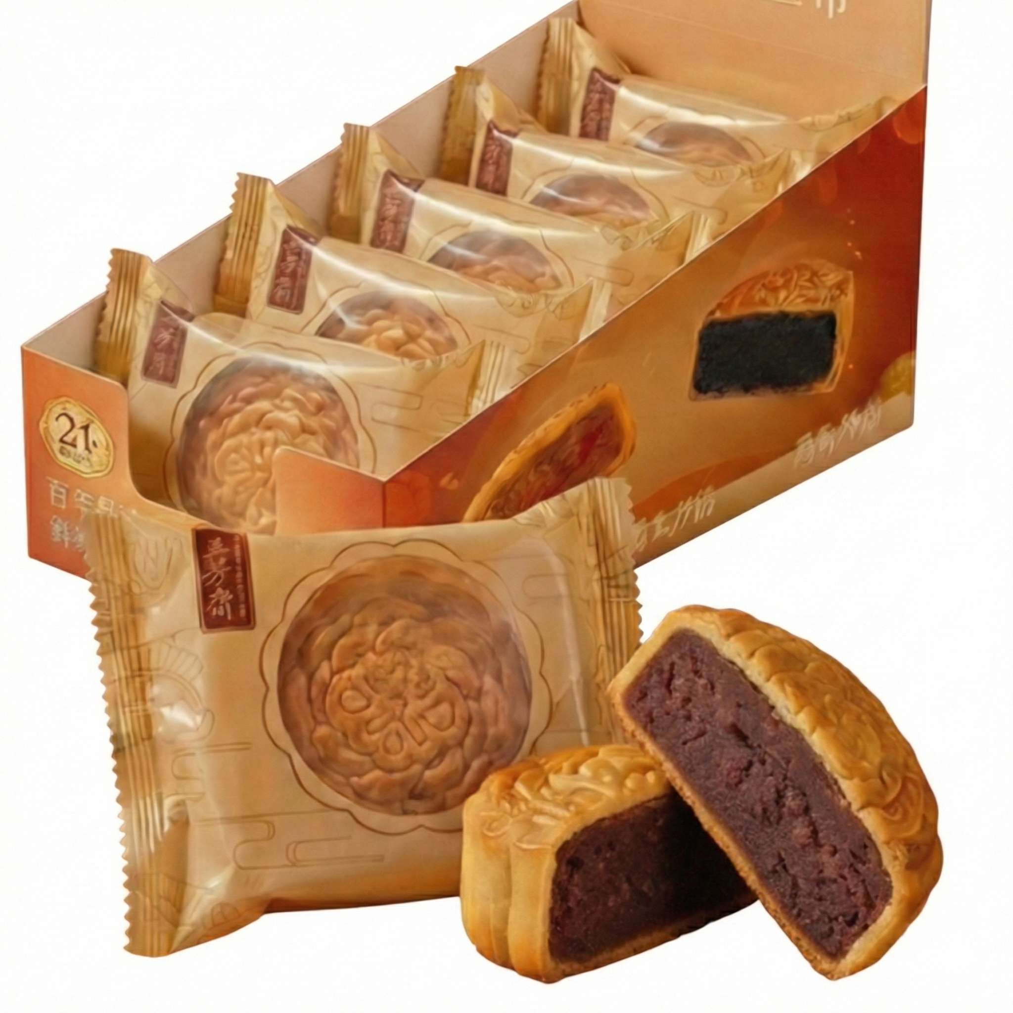 100년 전통 브랜드 디저트 중국 장미 팥 월병 개별포장, 6개, 50g 13,000원