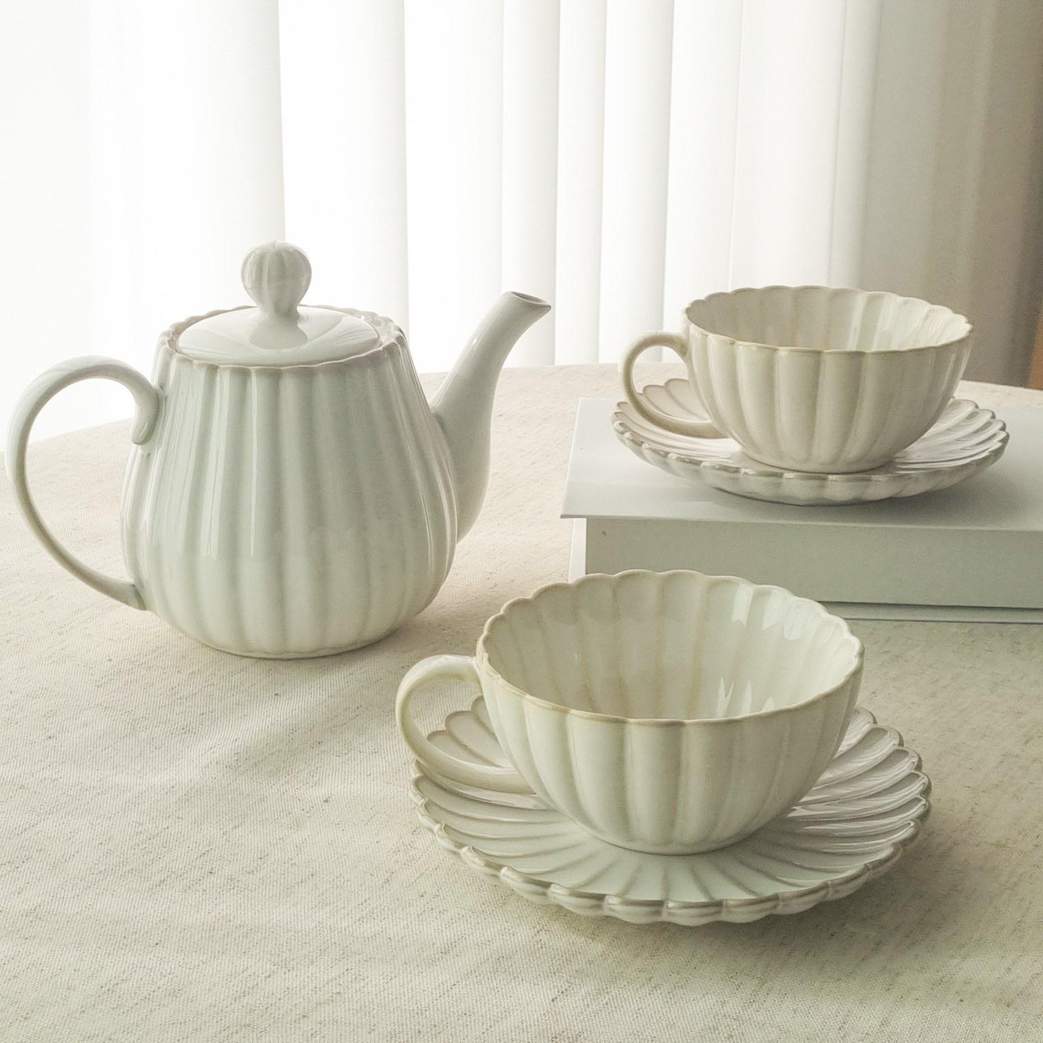 메이크유어홈 커피잔 라떼잔 라떼컵 세트 집들이선물 소서 잔, 1세트, 웨이브라떼잔 컵/소서 17,900원