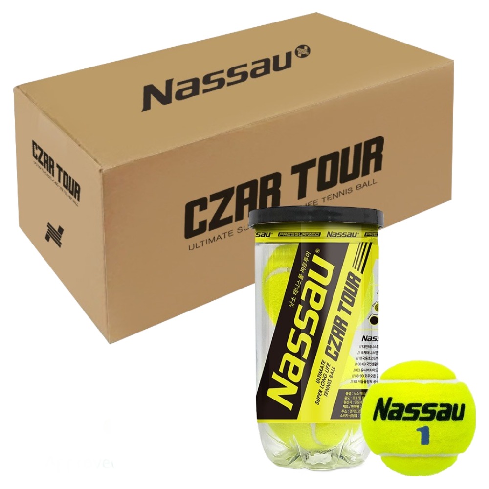 낫소 CZAR TOUR 테니스 시합공 1박스(2개입 30캔), 그린, 30개 119,000원