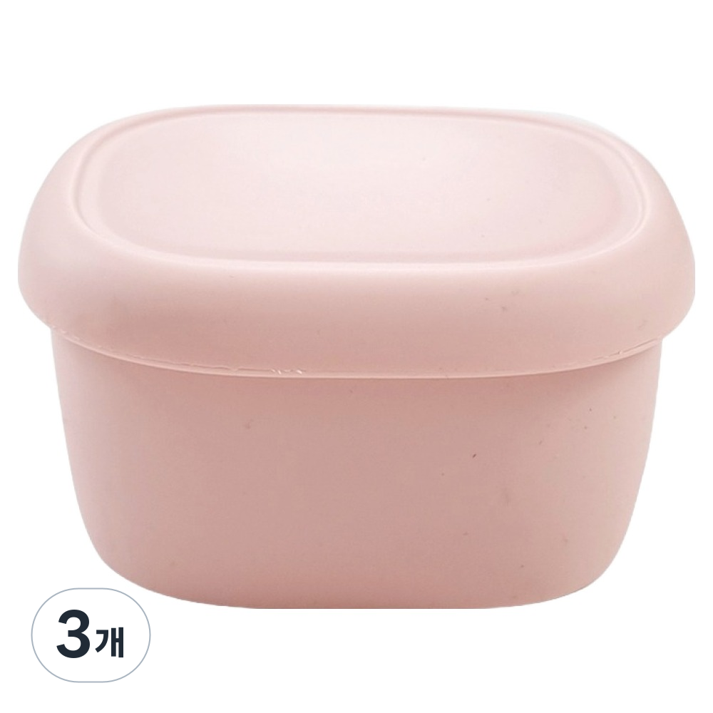 실리팟 국산 실리콘 밀폐용기 대 피치핑크 148 x 120 x 70 mm, 3개, 600ml 38,100원